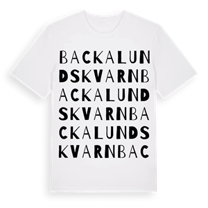 Backalunds kvarn ordlek t-shirt – ekologisk bomull t-shirt från Pinshirt