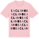 Pink Cotton t-shirt med Backamo ordlek t-shirt