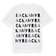 White t-shirt med Backamyr ordlek t-shirt
