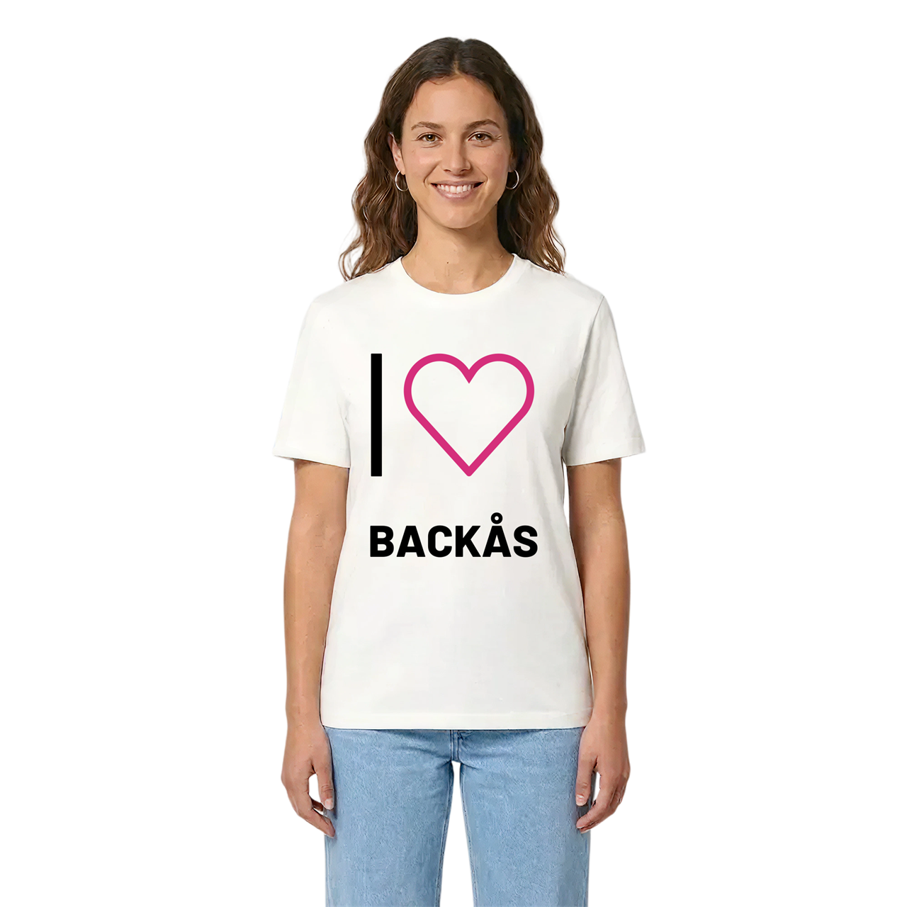 Jag älskar Backås t-shirt stort tryck i miljö