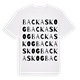 White t-shirt med Backaskog ordlek t-shirt