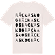Vintage White t-shirt med Bäckaskog ordlek t-shirt