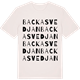 Vintage White t-shirt med Backasvedjan ordlek t-shirt