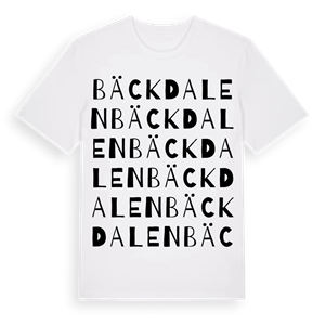 Bäckdalen ordlek t-shirt – ekologisk bomull t-shirt från Pinshirt