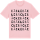 Pink Cotton t-shirt med Bäcke ordlek t-shirt