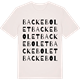 Vintage White t-shirt med Backebolet ordlek t-shirt