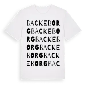 Backeborg ordlek t-shirt – ekologisk bomull t-shirt från Pinshirt
