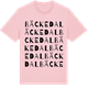 Pink Cotton t-shirt med Bäckedal ordlek t-shirt