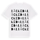 White t-shirt med Bäckedal ordlek t-shirt