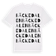 White t-shirt med Bäckedalen ordlek t-shirt