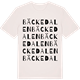 Vintage White t-shirt med Bäckedalen ordlek t-shirt