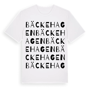 Bäckehagen ordlek t-shirt – ekologisk bomull t-shirt från Pinshirt