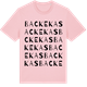 Pink Cotton t-shirt med Backekas ordlek t-shirt