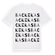 White t-shirt med Backekas ordlek t-shirt