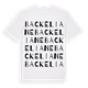 White t-shirt med Backeliane ordlek t-shirt