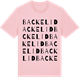 Pink Cotton t-shirt med Backelid ordlek t-shirt