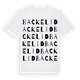 White t-shirt med Backelid ordlek t-shirt