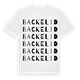 White t-shirt med Backelid ordlek t-shirt