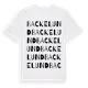 White t-shirt med Backelund ordlek t-shirt
