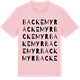 Pink Cotton t-shirt med Backemyr ordlek t-shirt