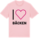 Pink Cotton t-shirt med Jag älskar Bäcken t-shirt stort tryck