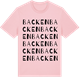Pink Cotton t-shirt med Backen ordlek t-shirt
