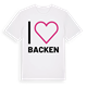 White t-shirt med Jag älskar Backen t-shirt stort tryck