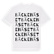 White t-shirt med Bäckenäset ordlek t-shirt