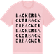 Pink Cotton t-shirt med Backer ordlek t-shirt