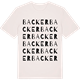 Vintage White t-shirt med Backer ordlek t-shirt