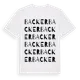White t-shirt med Backer ordlek t-shirt