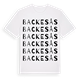 White t-shirt med Backesås ordlek t-shirt