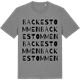 Mid Heather Gray t-shirt med Backestommen ordlek t-shirt