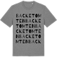 Mid Heather Gray t-shirt med Backetomten ordlek t-shirt