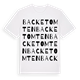 White t-shirt med Backetomten ordlek t-shirt