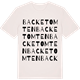 Vintage White t-shirt med Backetomten ordlek t-shirt
