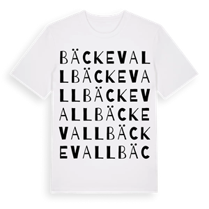 Bäckevall ordlek t-shirt – ekologisk bomull t-shirt från Pinshirt