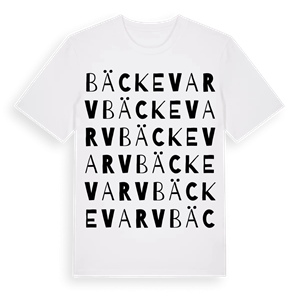 Bäckevarv ordlek t-shirt – ekologisk bomull t-shirt från Pinshirt