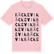 Pink Cotton t-shirt med Bäckevik ordlek t-shirt