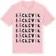 Pink Cotton t-shirt med Bäckevik ordlek t-shirt