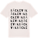 Vintage White t-shirt med Bäckevik ordlek t-shirt