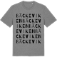 Mid Heather Gray t-shirt med Bäckeviken ordlek t-shirt