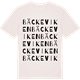 Vintage White t-shirt med Bäckeviken ordlek t-shirt