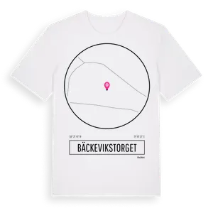 Bäckevikstorget t-shirt – ekologisk bomull t-shirt från Pinshirt