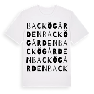 Backögården ordlek t-shirt – ekologisk bomull t-shirt från PinShirt