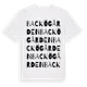 White t-shirt med Backögården ordlek t-shirt