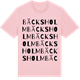 Pink Cotton t-shirt med Bäcksholm ordlek t-shirt
