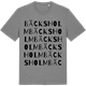 Mid Heather Gray t-shirt med Bäcksholm ordlek t-shirt