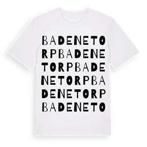 Badenetorp ordlek t-shirt – ekologisk bomull t-shirt från Pinshirt