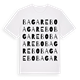 White t-shirt med Bagarebo ordlek t-shirt